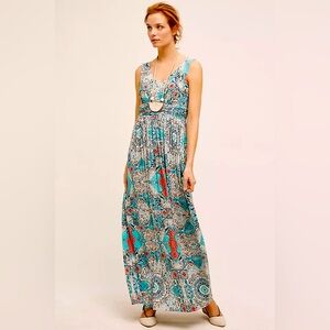 Medallion Maxi Dress | Anthropology size Petite M